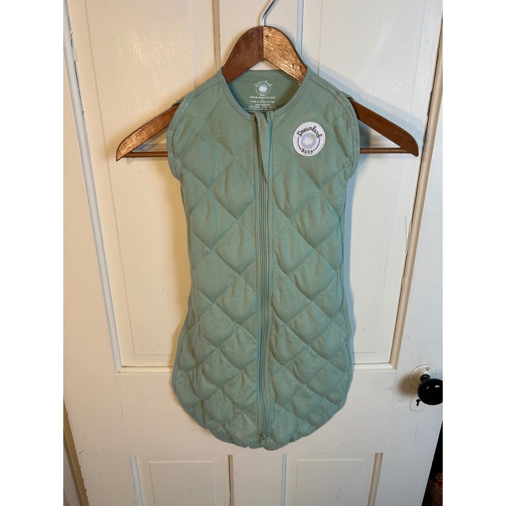 Dreamland Baby Dream Weighted Sack Sage Green 0-6M 8-16lbs Swaddle Sleep Bag